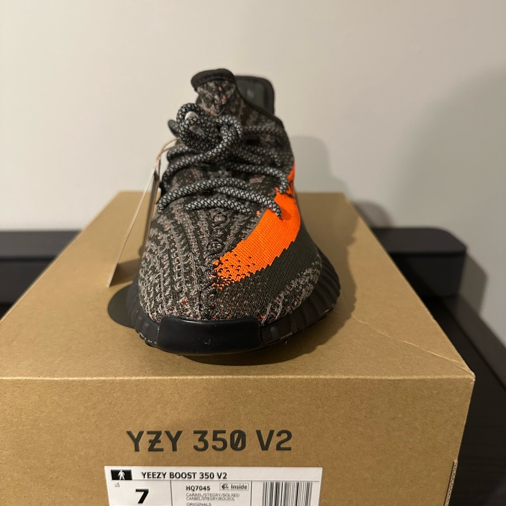 Yeezy 350 V2 Sneakers - Black and Orange